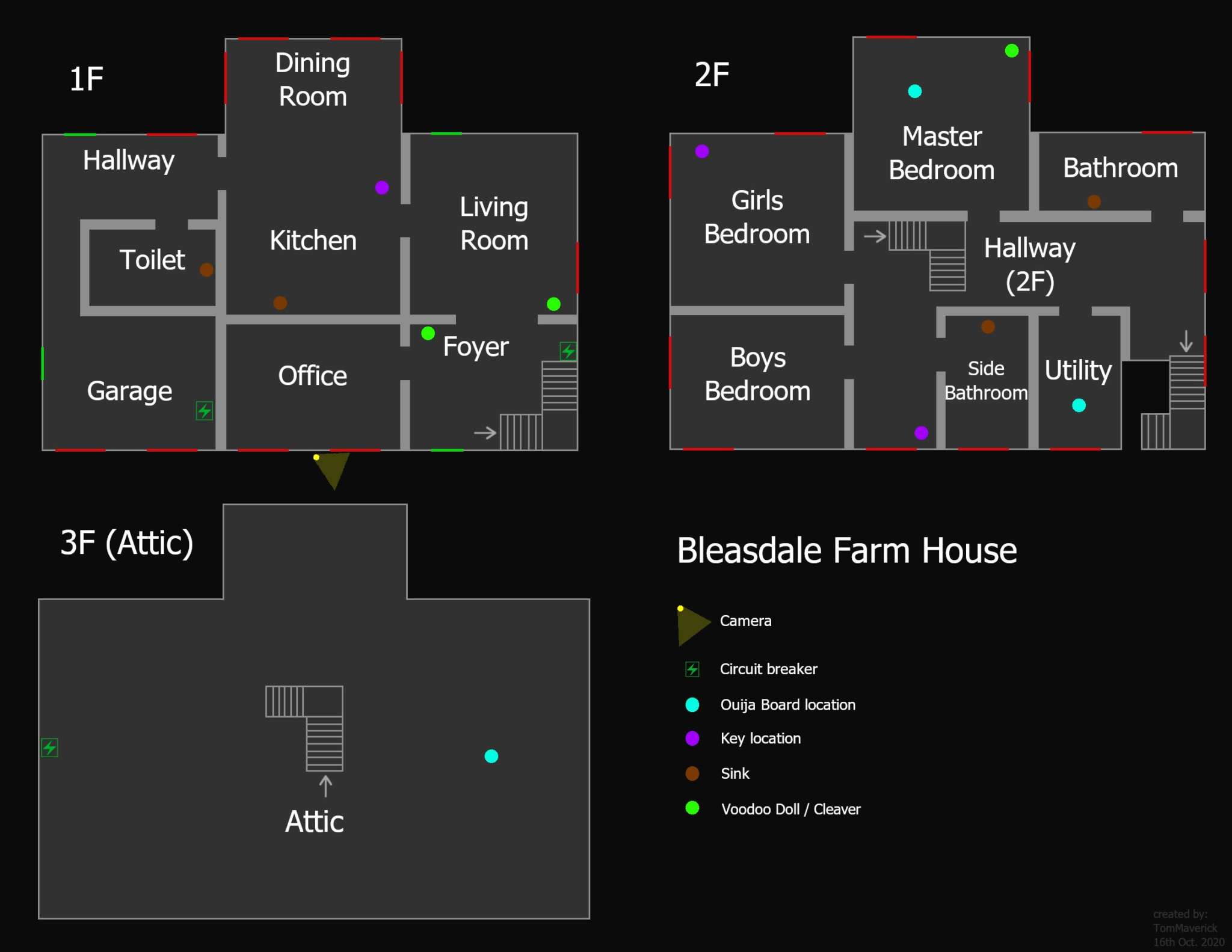 Phasmophobia Maps (with Room Names, Locations)